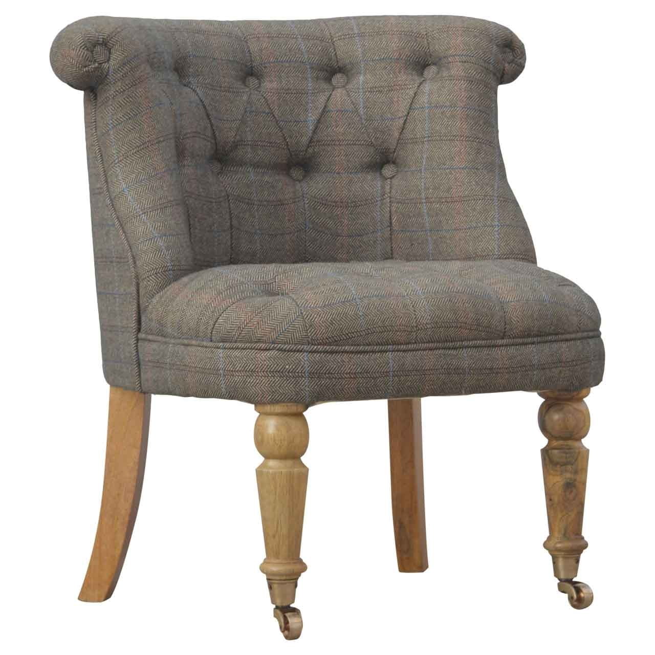 Small Multi Tweed Accent Chair - SILVIONIX