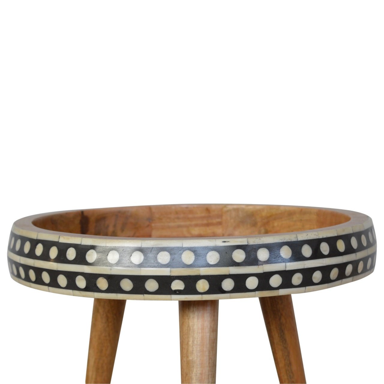 Small Patterned Nordic Style End Table - SILVIONIX