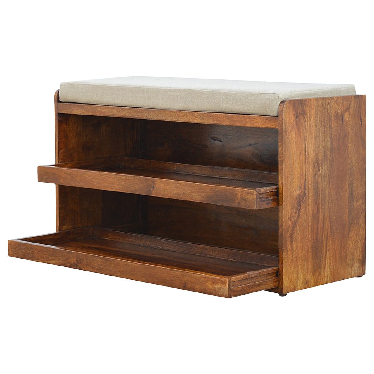 Solid Wood Shoe Storage Unit - SILVIONIX