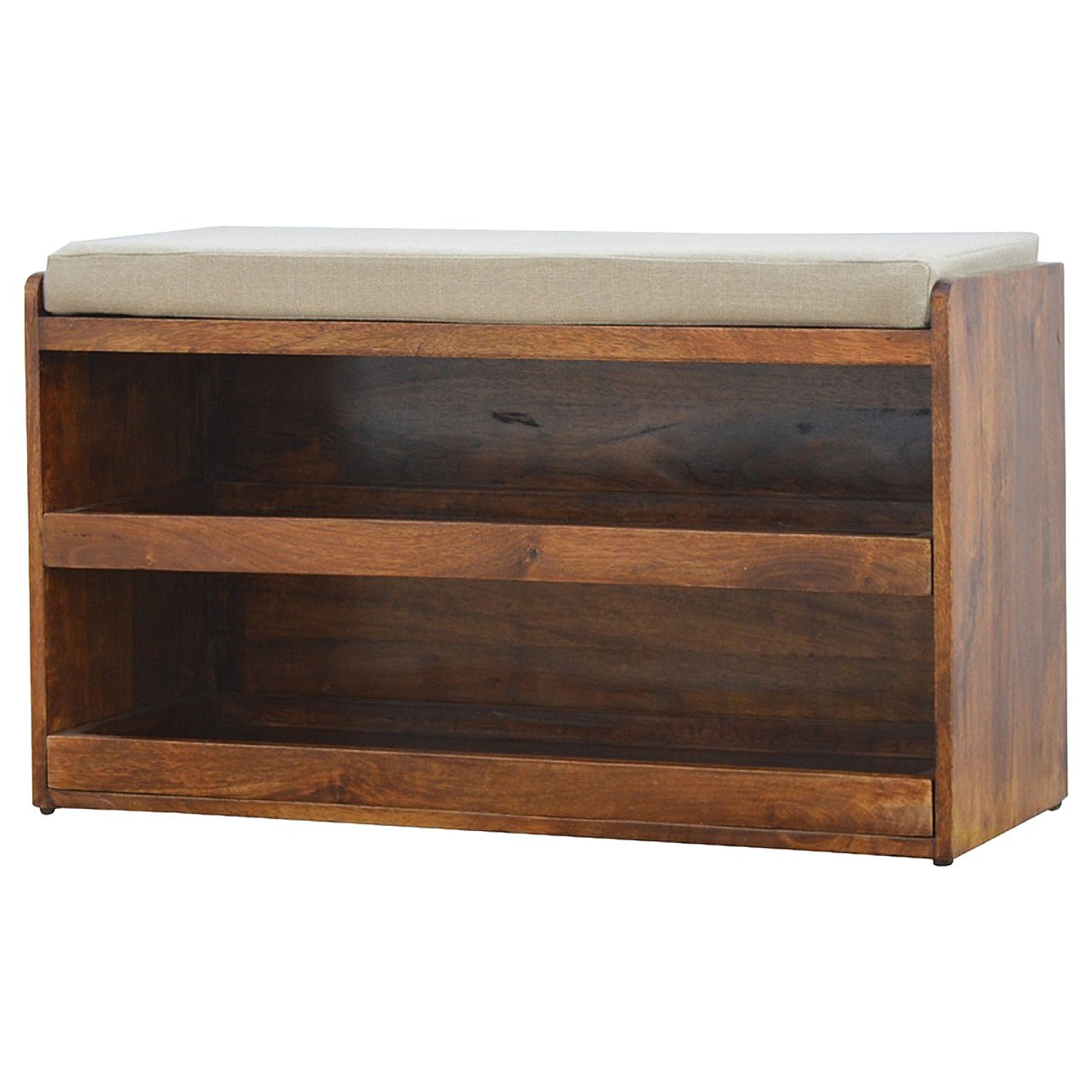 Solid Wood Shoe Storage Unit - SILVIONIX