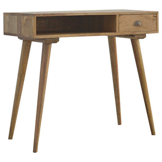 Solid Wood Writing Desk with Open Slot - SILVIONIX