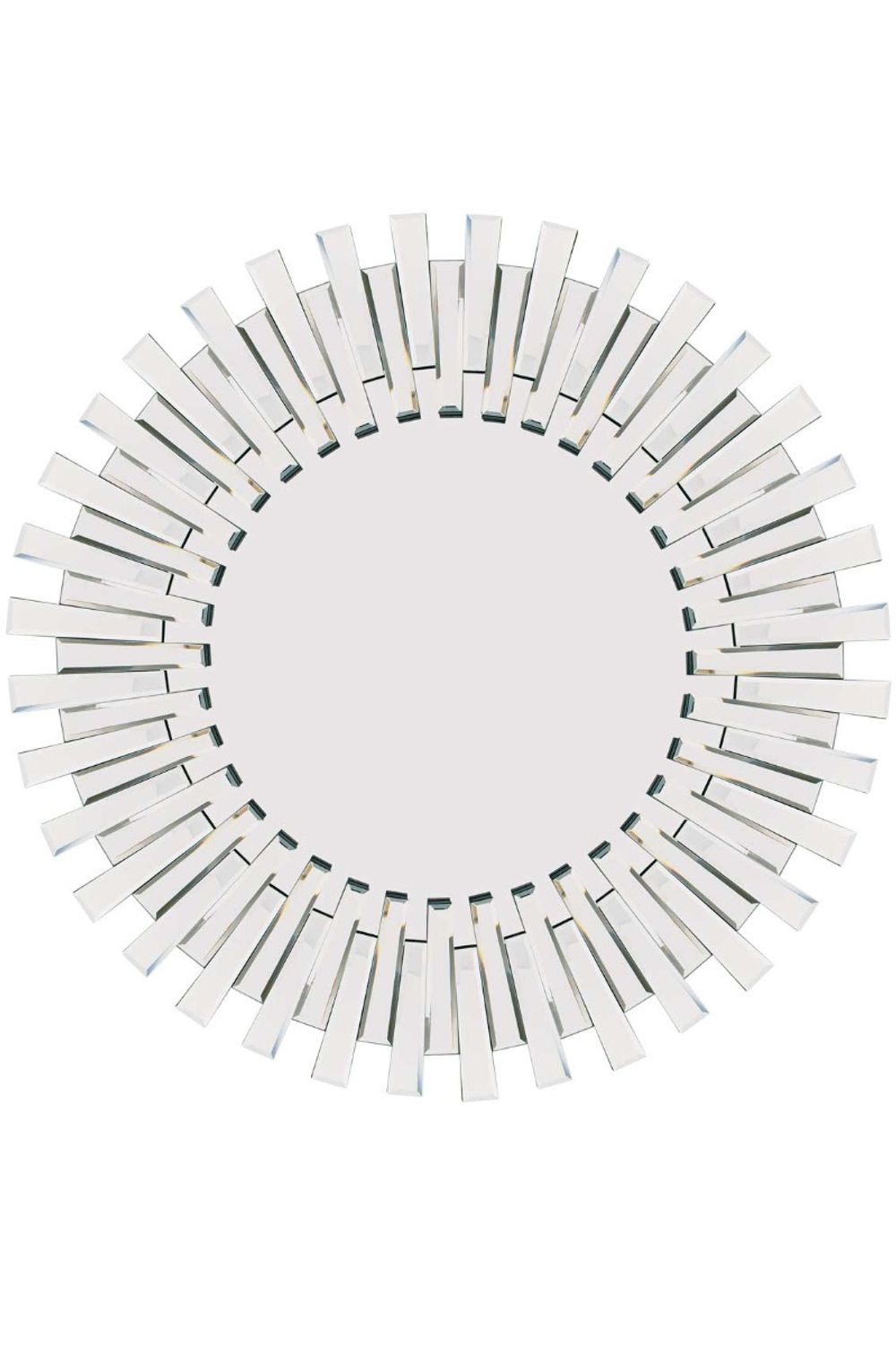 Starburst All Glass Stylised Round Mirror - SILVIONIX