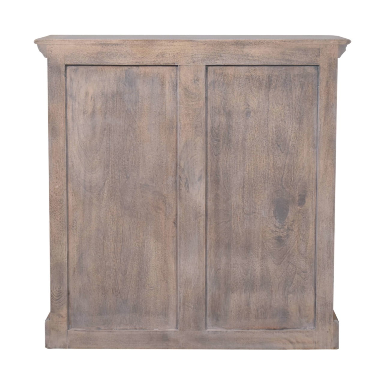 Stone Finish Cabinet with Glazed Doors - SILVIONIX