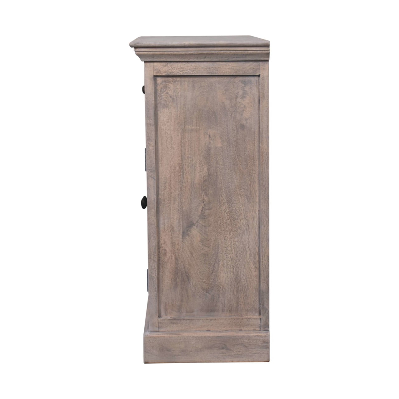 Stone Finish Cabinet with Glazed Doors - SILVIONIX