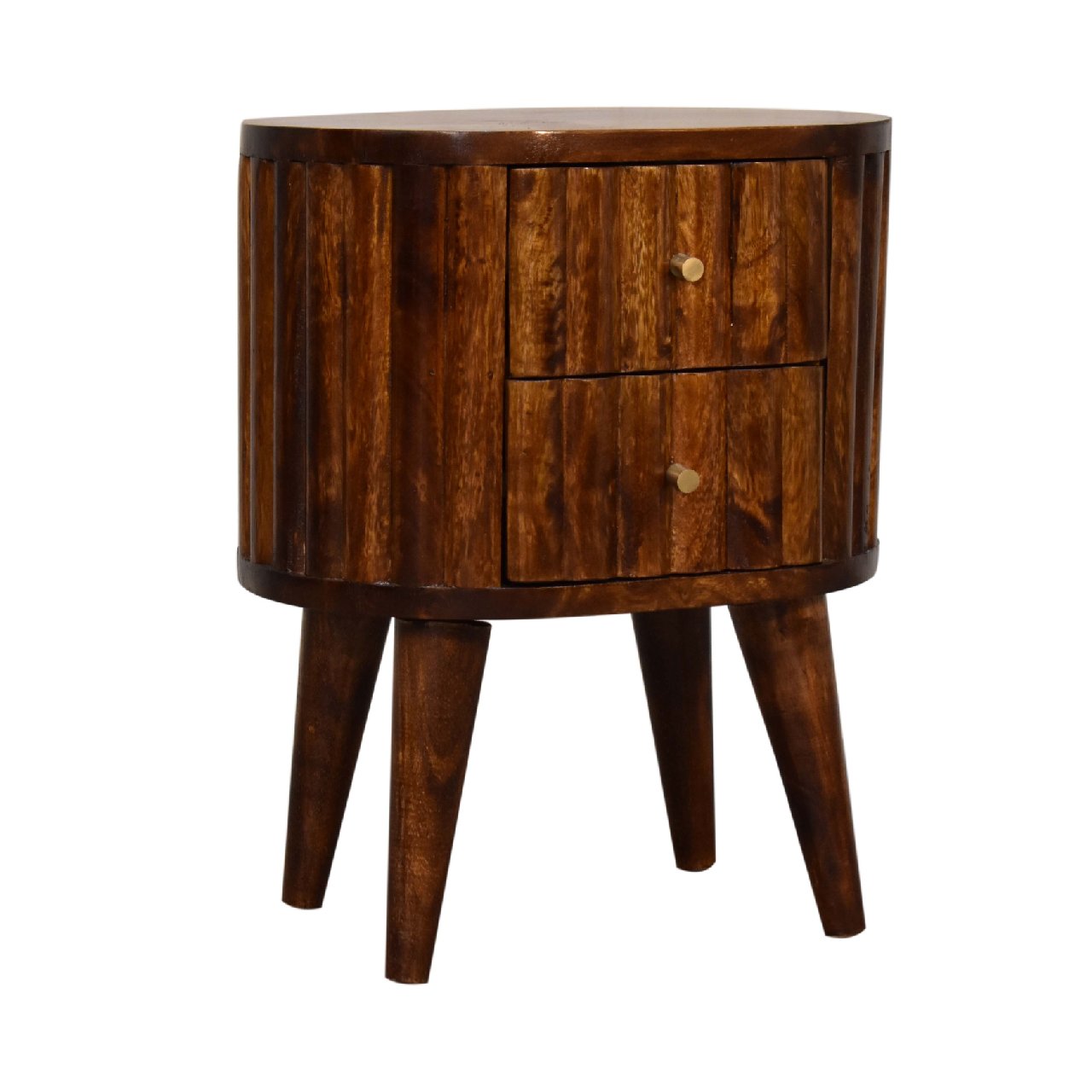 Stripe Chestnut Bedside - SILVIONIX