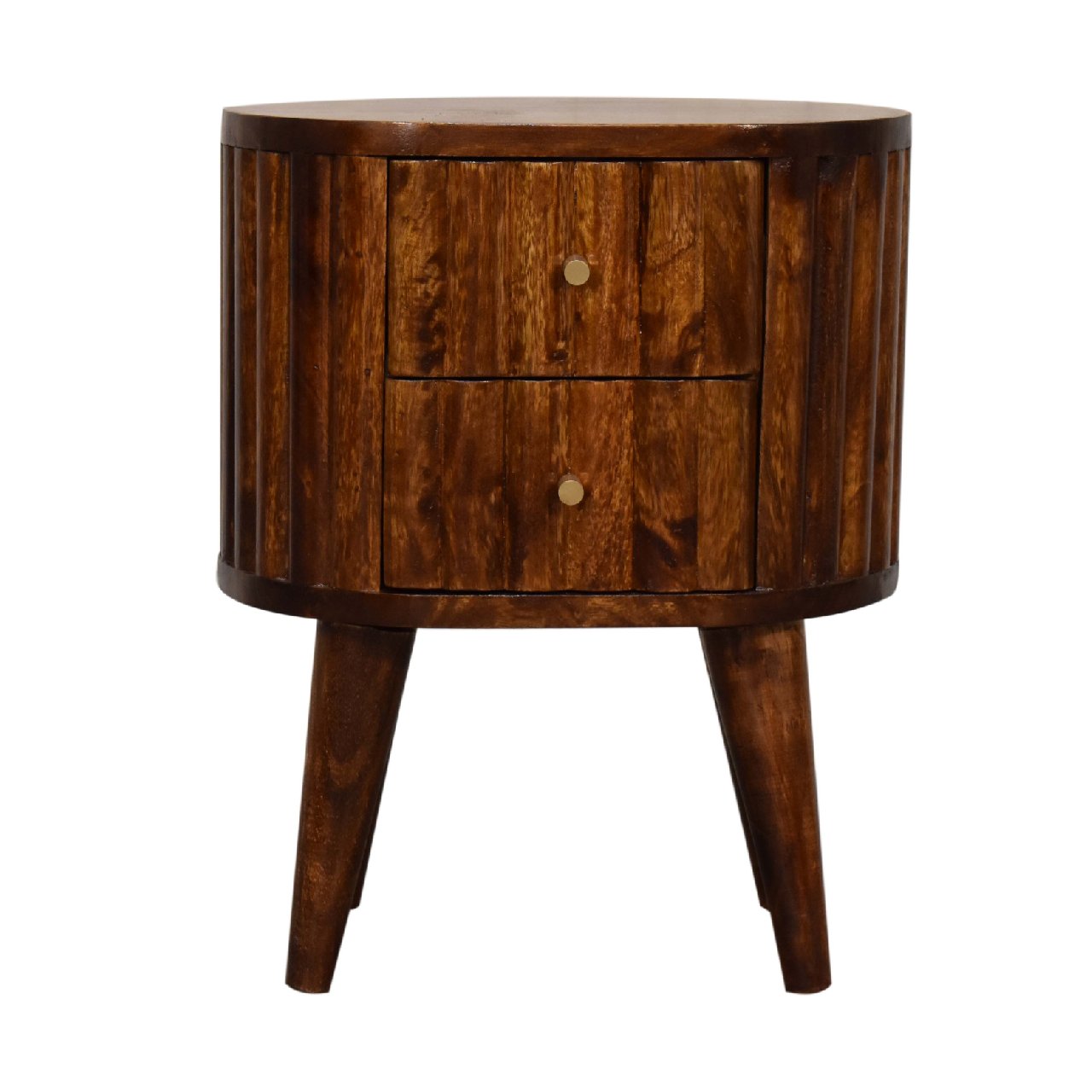 Stripe Chestnut Bedside - SILVIONIX