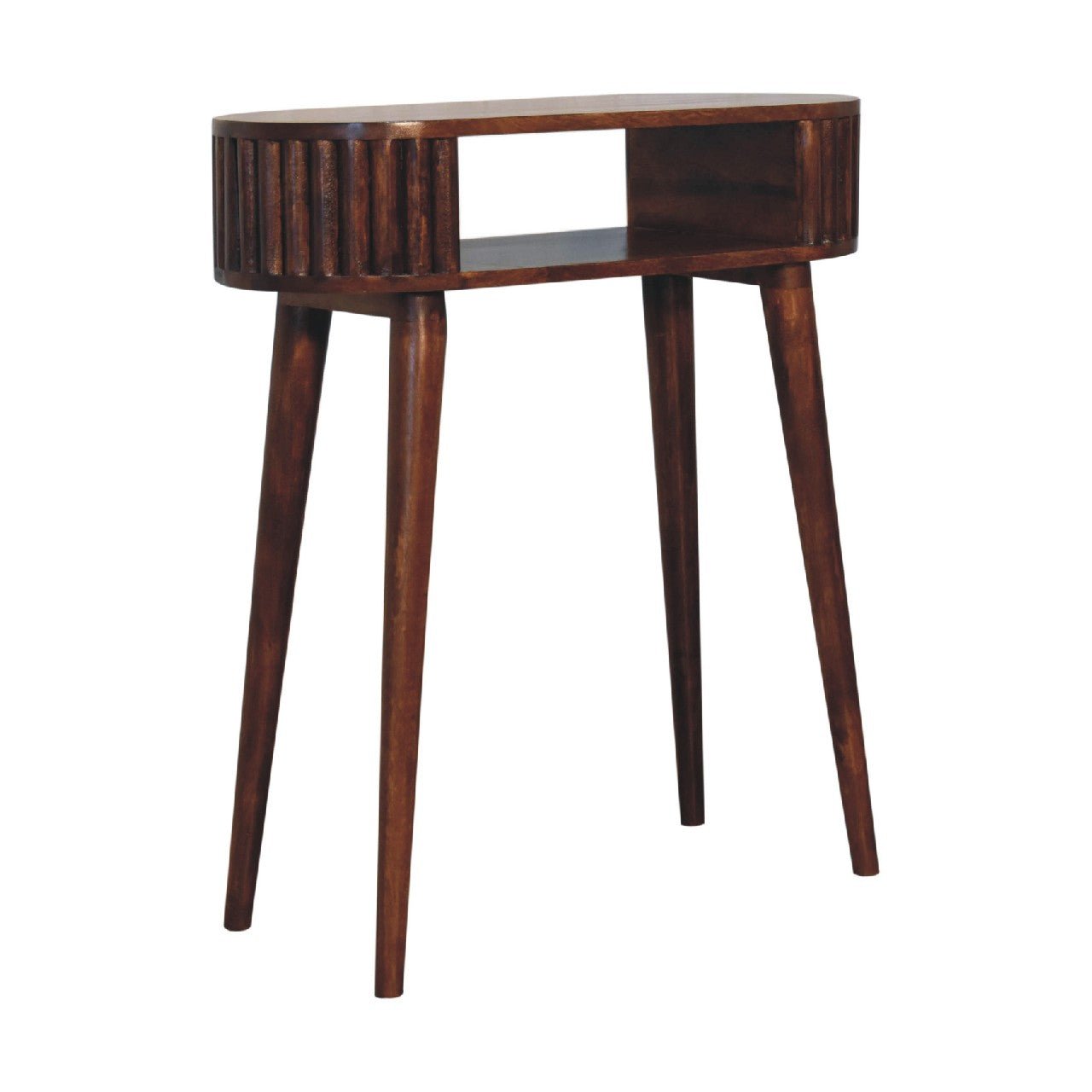 Stripe Chestnut Writing Desk - SILVIONIX