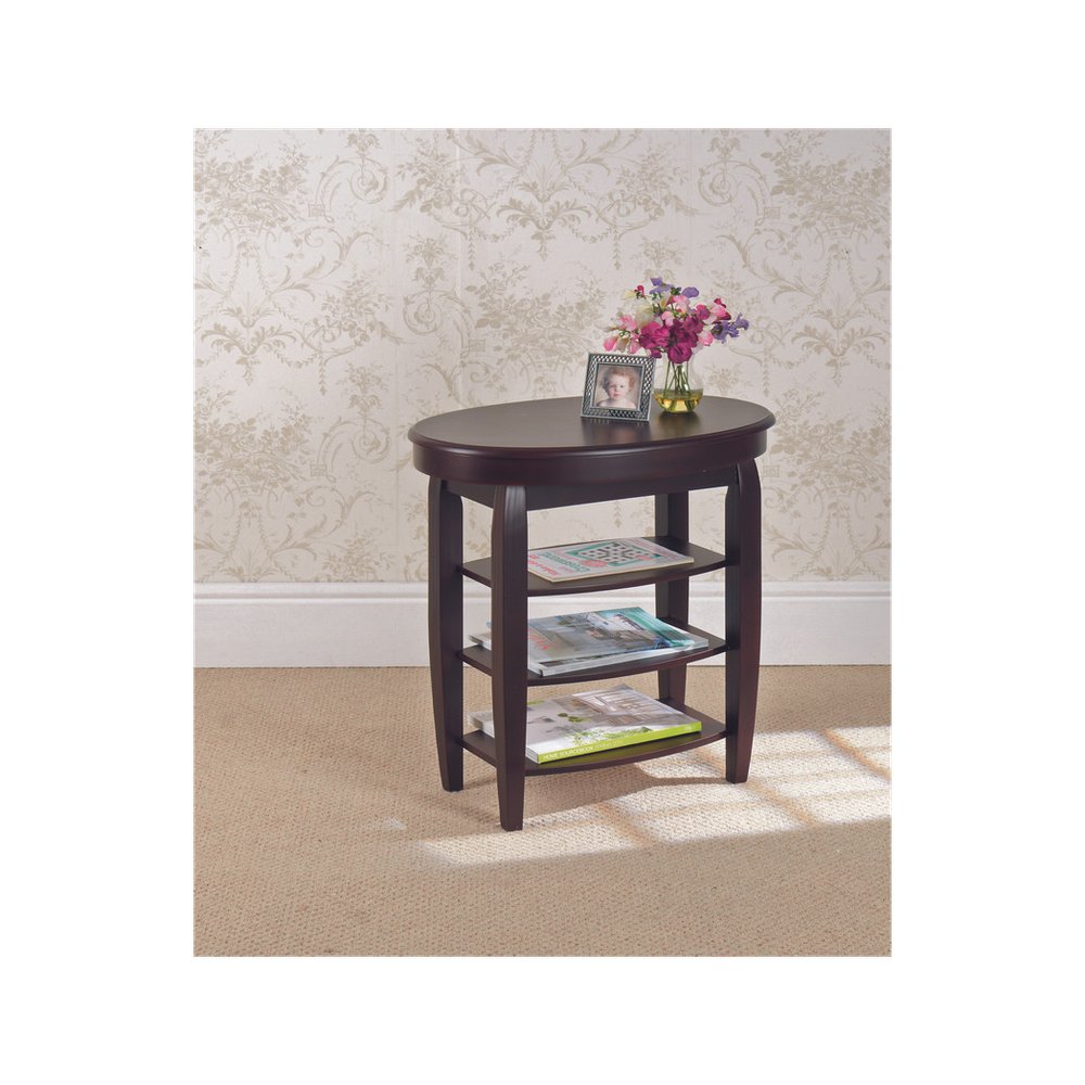 Swivel Top Side Table - Mahogany - SILVIONIX