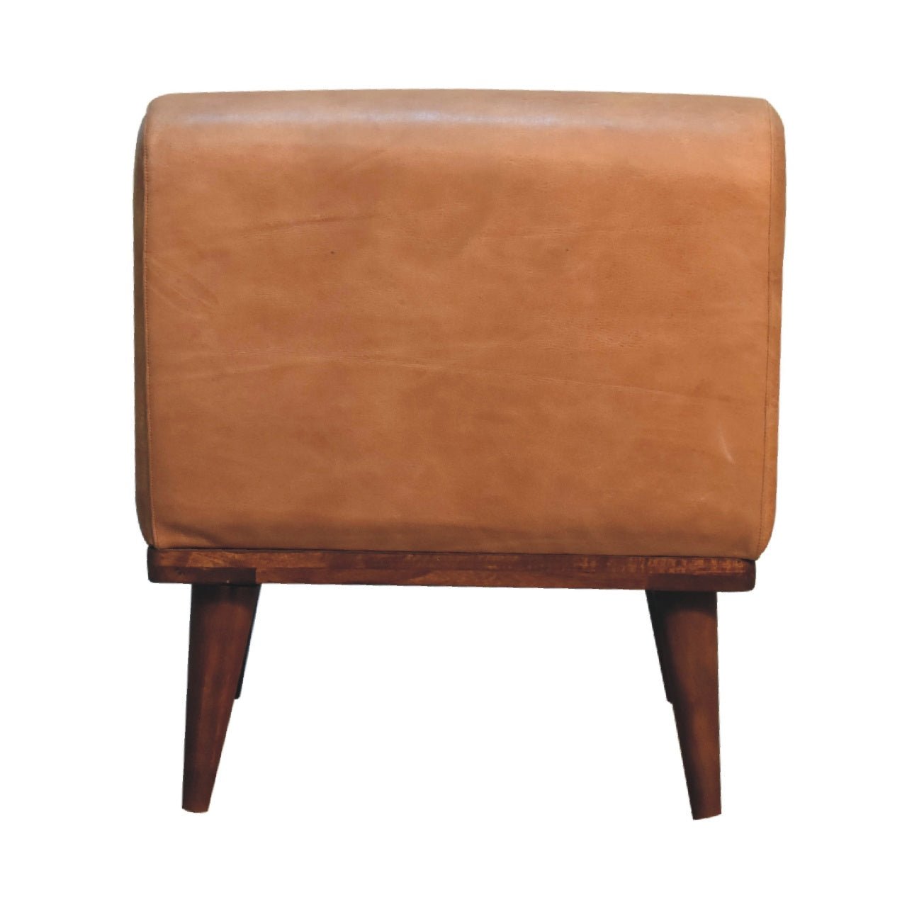 Tan Buffalo Backrest Footstool - SILVIONIX