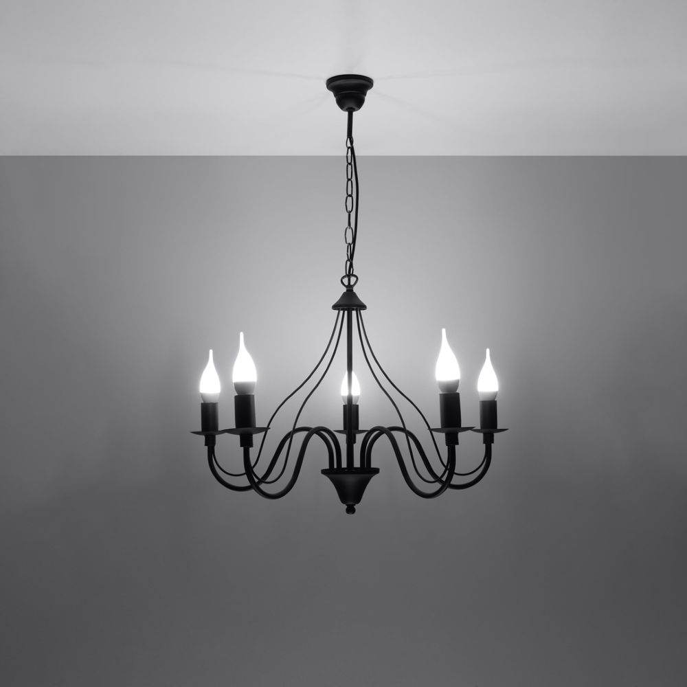 Chandelier steel Minerwa modern Design E14