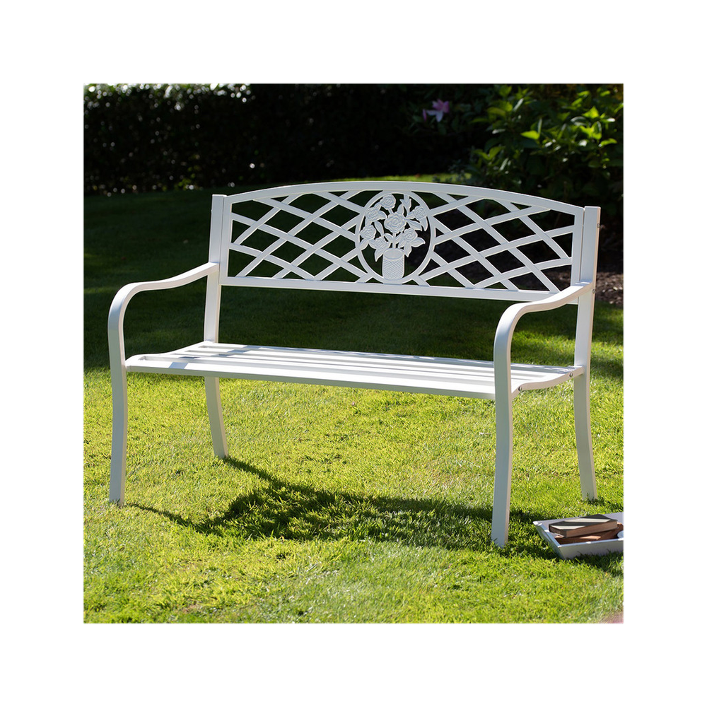 Coalbrookdale White Bench