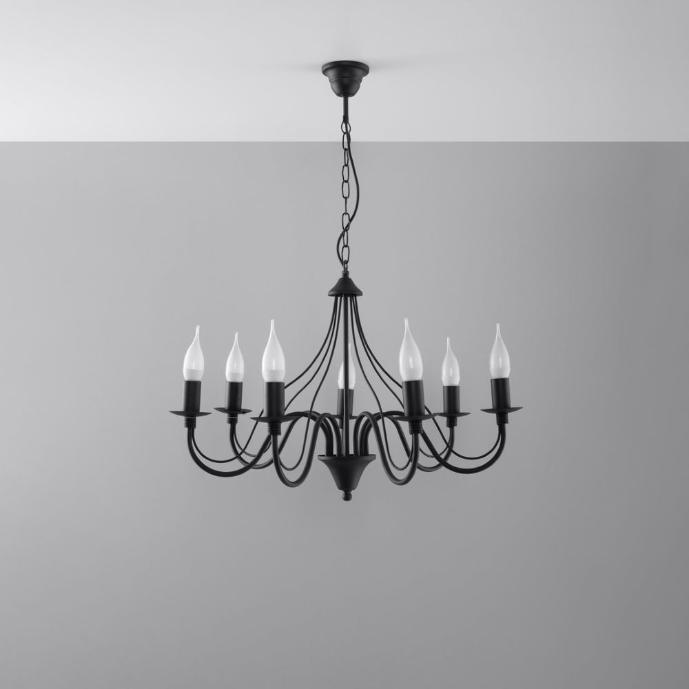 Chandelier steel Minerwa modern Design E14