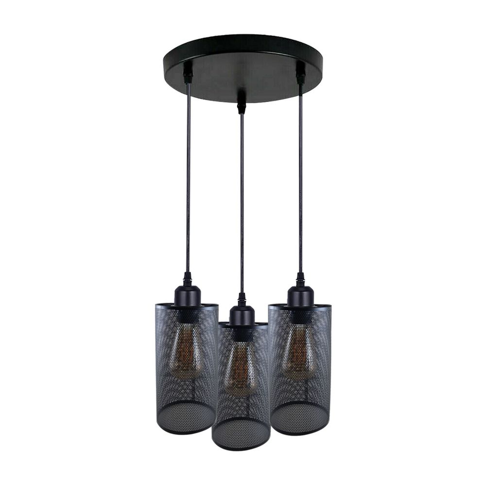 Ceiling Rose 3 Way Hanging Pendant Lamp Shade Light Fitting Lighting Kit UK