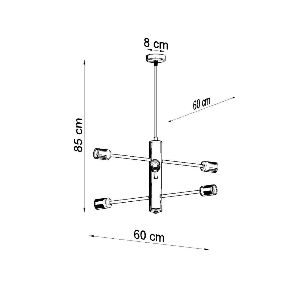 Chandelier steel Duomo loft Design E27