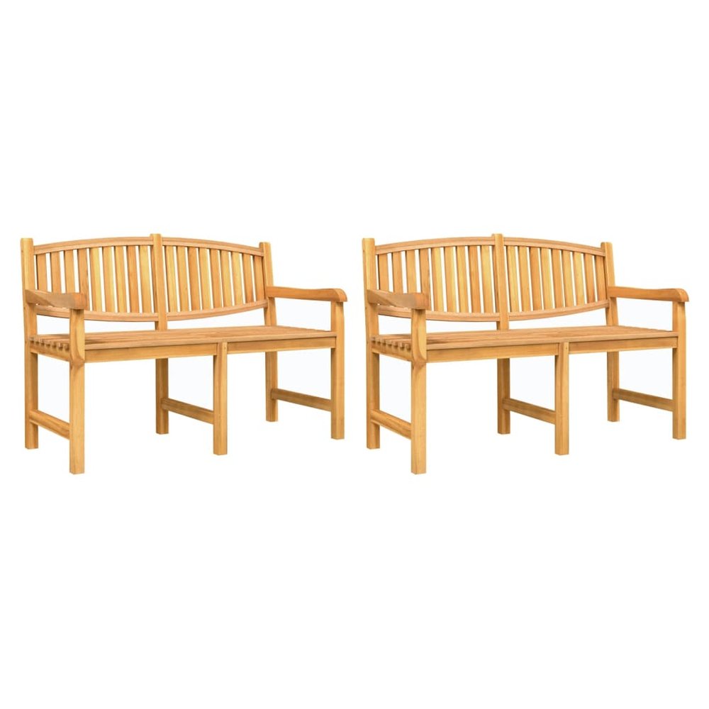 vidaXL 3 Piece Garden Dining Set Solid Wood Teak - SILVIONIX