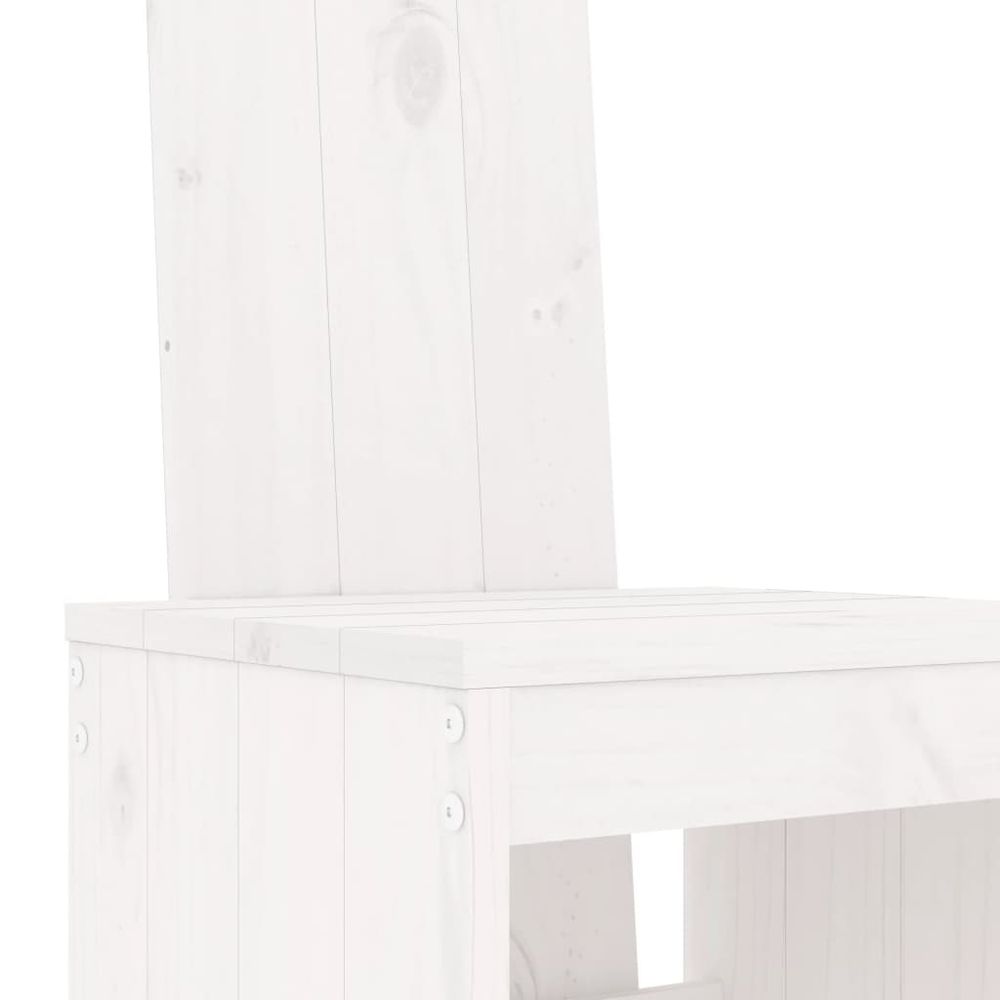 vidaXL 9 Piece Garden Bar Set White Solid Wood Pine - SILVIONIX