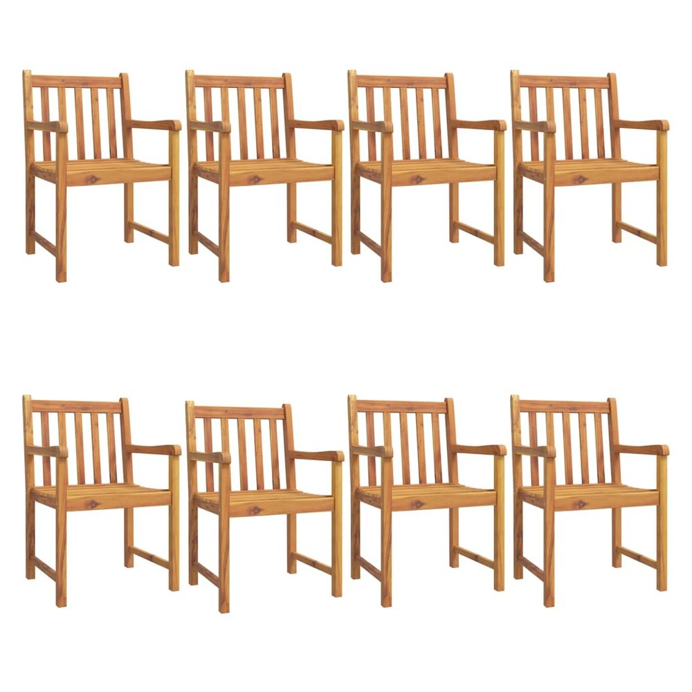 vidaXL 9 Piece Garden Dining Set Solid Wood Acacia - SILVIONIX