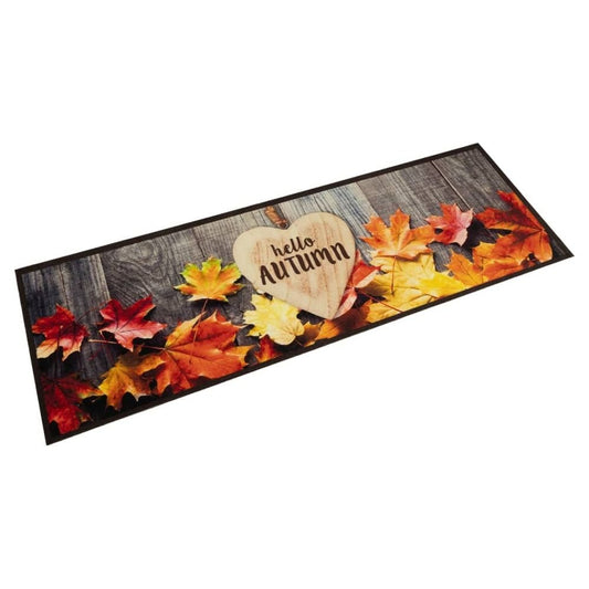 vidaXL Kitchen Rug Washable Autumn 60x180 cm Velvet - SILVIONIX