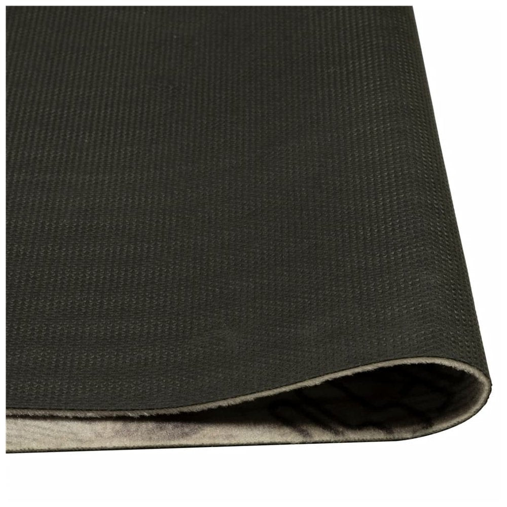 vidaXL Kitchen Rug Washable Coffee Grey 60x300 cm Velvet - SILVIONIX