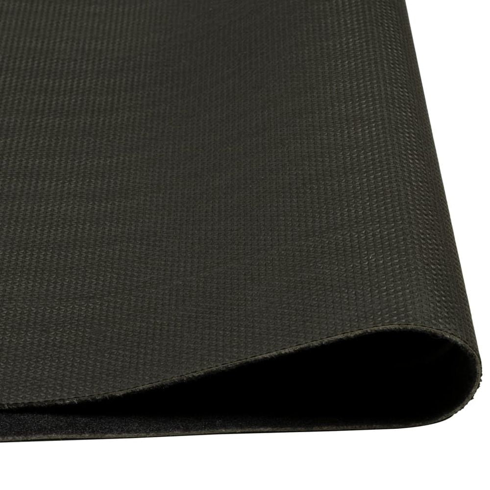 vidaXL Kitchen Rug Washable Cup Black 45x150 cm Velvet - SILVIONIX