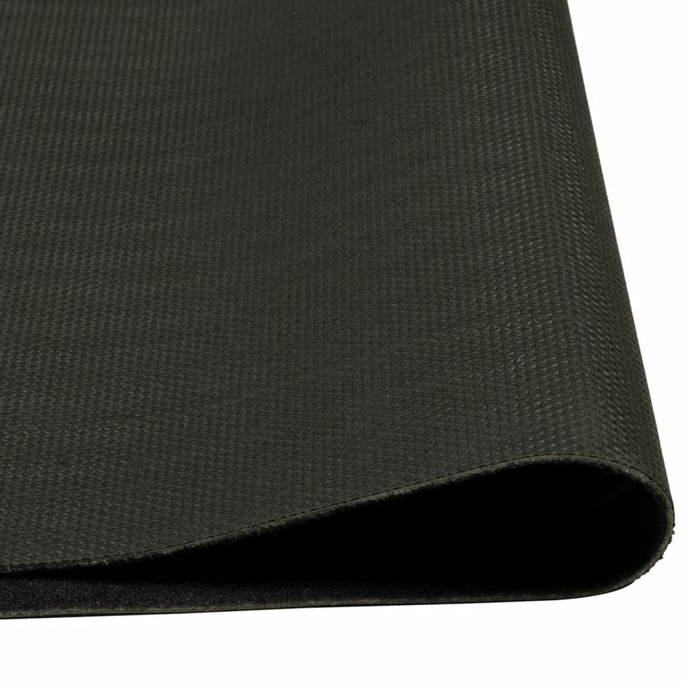 vidaXL Kitchen Rug Washable Cup Black 60x180 cm Velvet - SILVIONIX