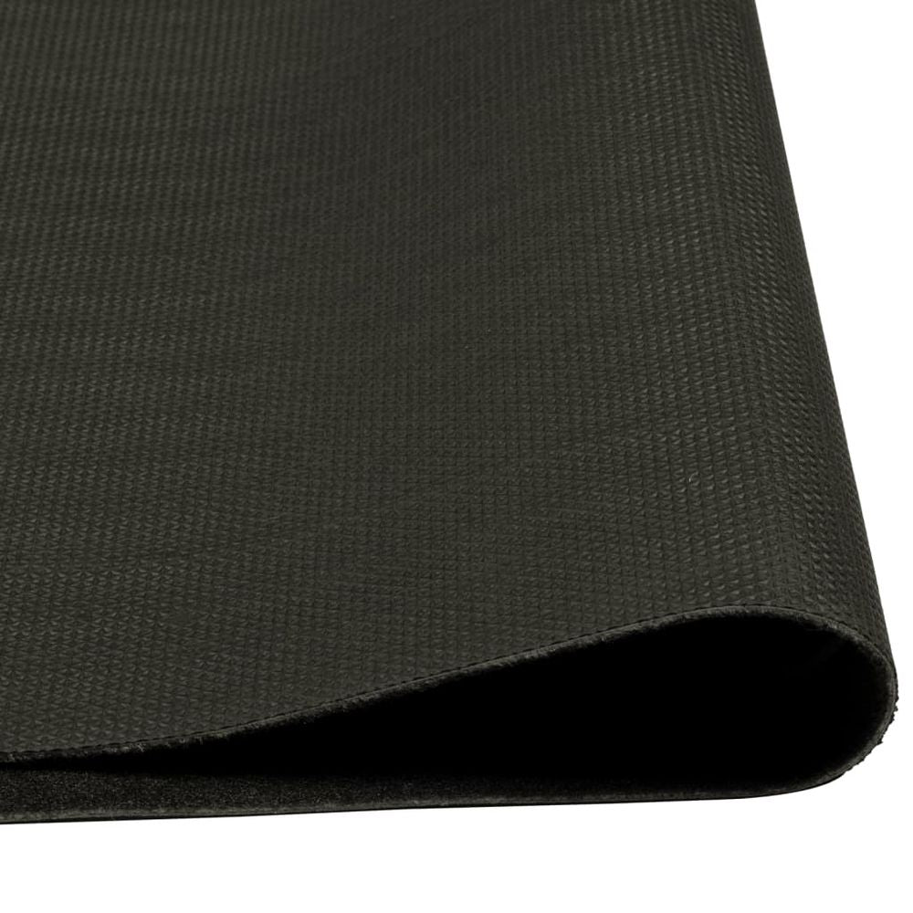 vidaXL Kitchen Rug Washable Cup Black 60x300 cm Velvet - SILVIONIX