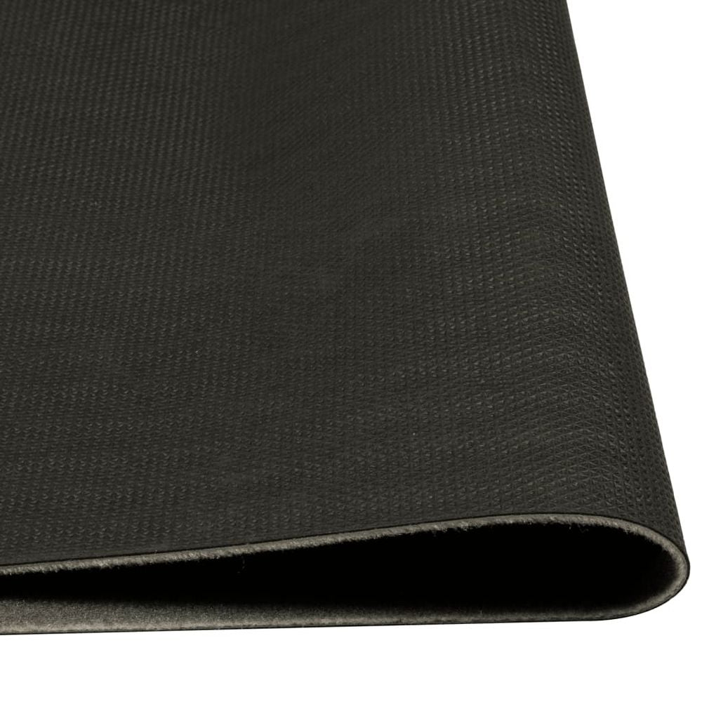 vidaXL Kitchen Rug Washable Morning Black 60x180 cm Velvet - SILVIONIX