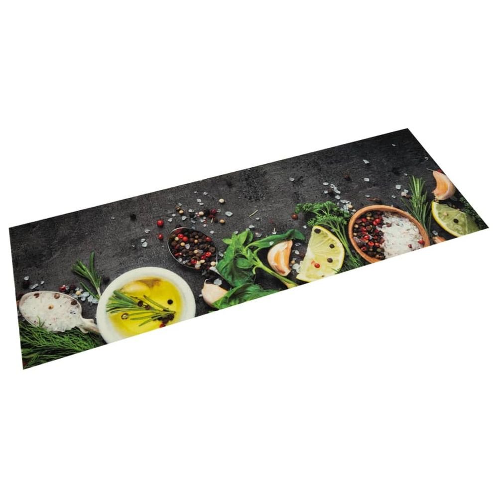 vidaXL Kitchen Rug Washable Spices 60x180 cm Velvet - SILVIONIX