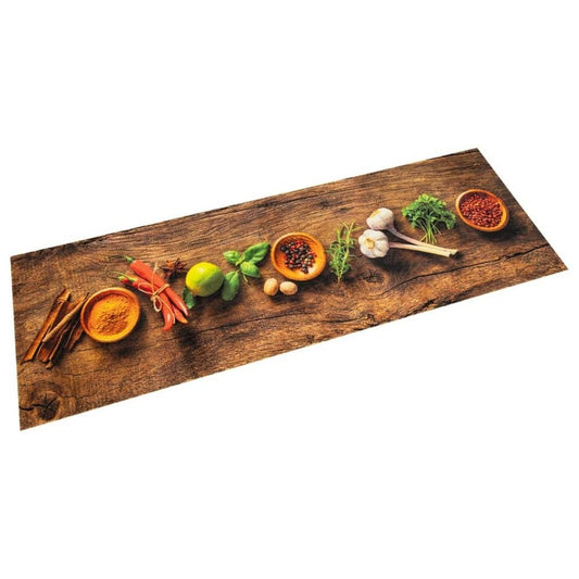 vidaXL Kitchen Rug Washable Spices 60x300 cm Velvet - SILVIONIX