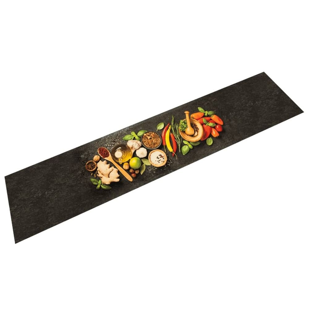 vidaXL Kitchen Rug Washable Spices 60x300 cm Velvet - SILVIONIX