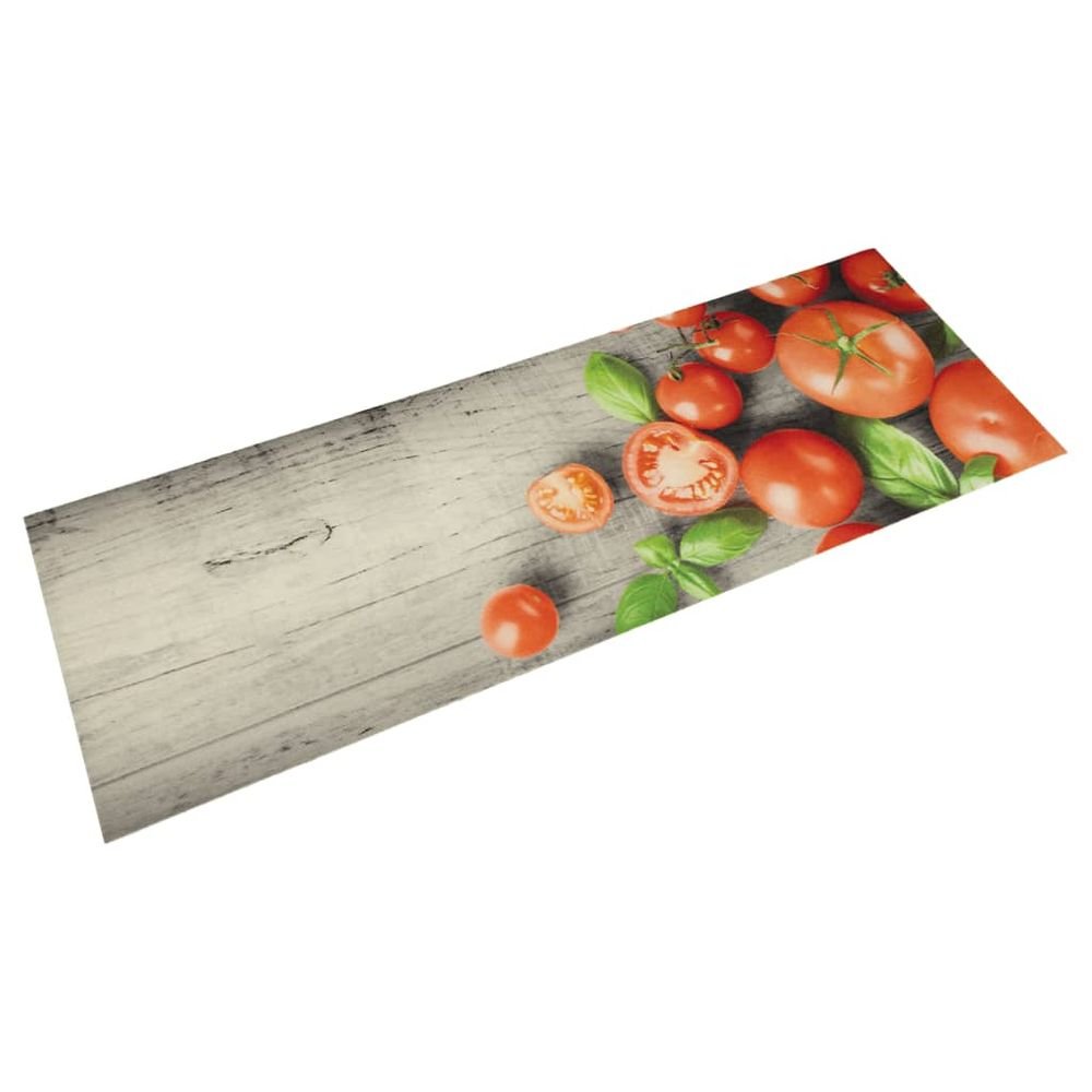 vidaXL Kitchen Rug Washable Tomatoes 45x150 cm Velvet - SILVIONIX