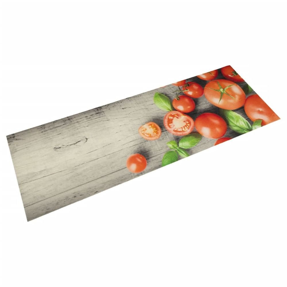 vidaXL Kitchen Rug Washable Tomatoes 60x180 cm Velvet - SILVIONIX