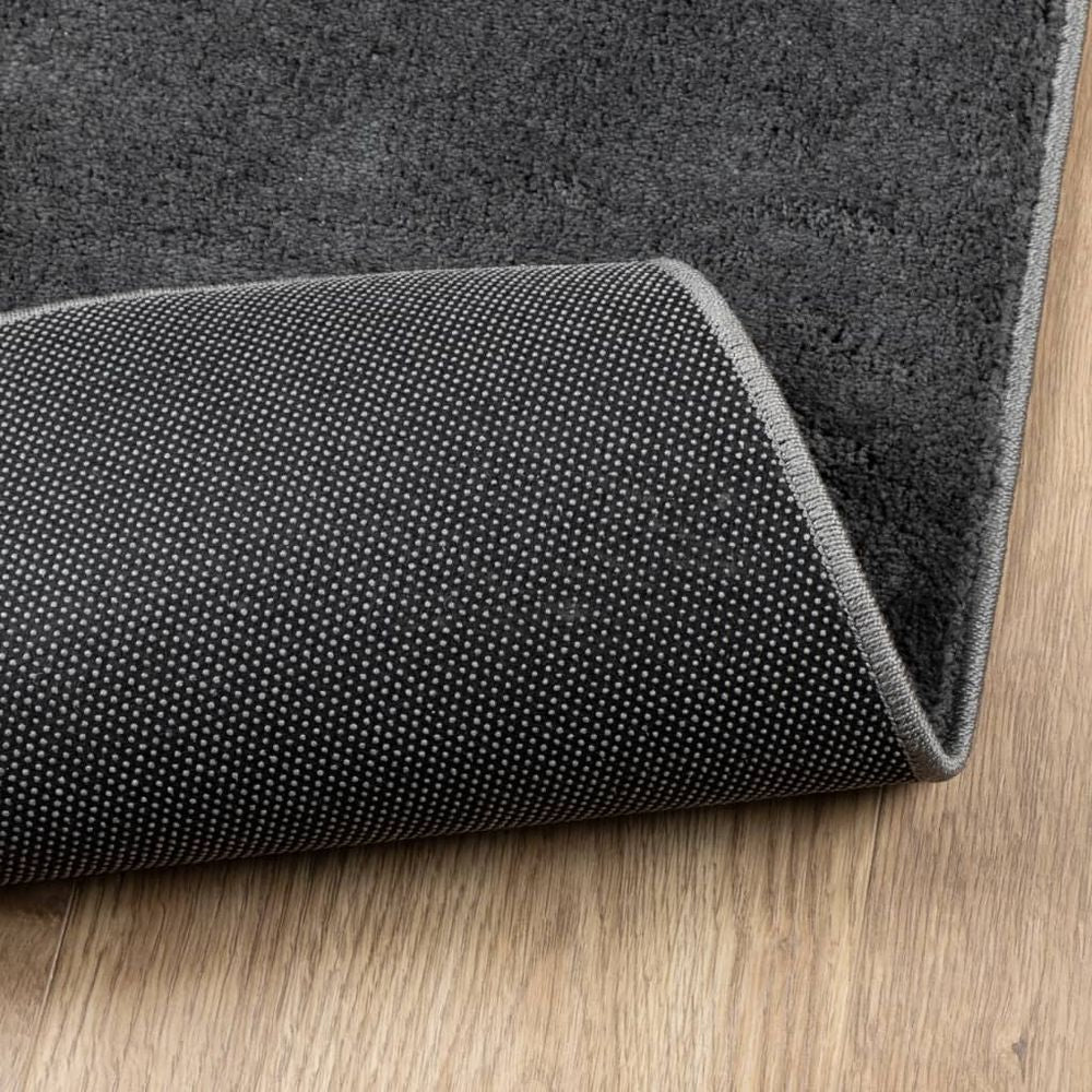 vidaXL Rug OVIEDO Short Pile Anthracite 160x230 cm - SILVIONIX