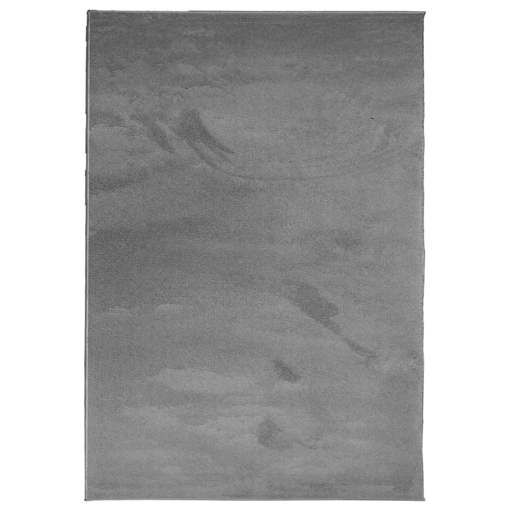 vidaXL Rug OVIEDO Short Pile Anthracite 160x230 cm - SILVIONIX