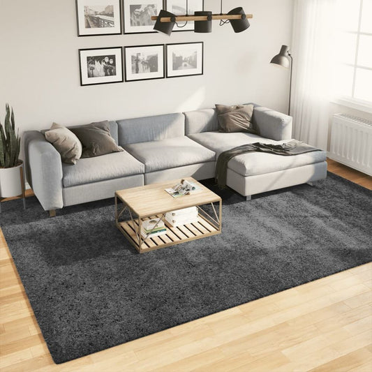 vidaXL Rug OVIEDO Short Pile Anthracite 240x340 cm - SILVIONIX