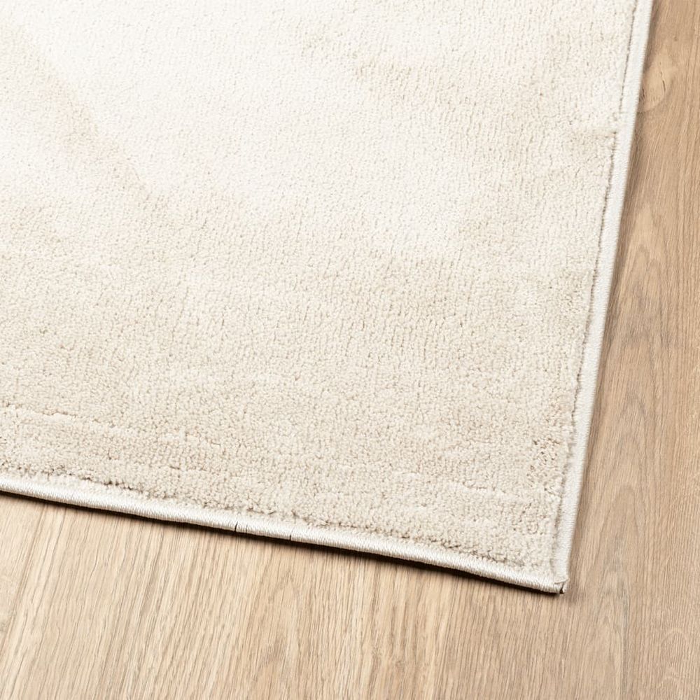 vidaXL Rug OVIEDO Short Pile Beige 120x120 cm - SILVIONIX