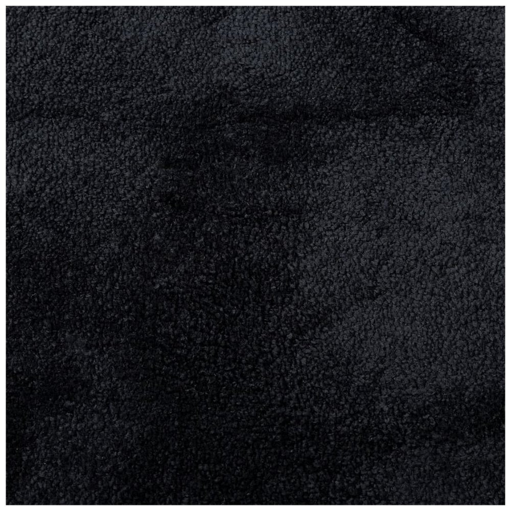 vidaXL Rug OVIEDO Short Pile Black 120x120 cm - SILVIONIX