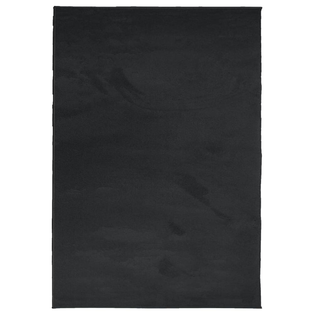 vidaXL Rug OVIEDO Short Pile Black 140x200 cm - SILVIONIX