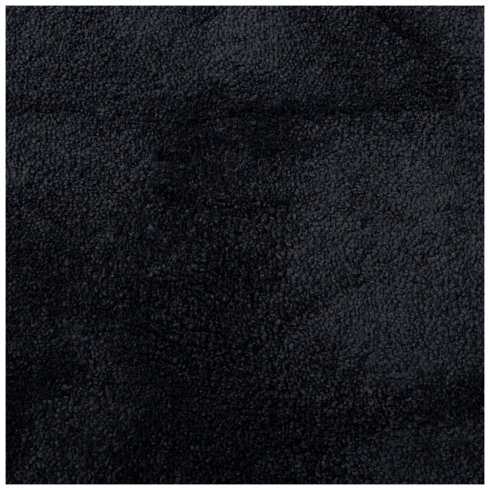 vidaXL Rug OVIEDO Short Pile Black 160x160 cm - SILVIONIX