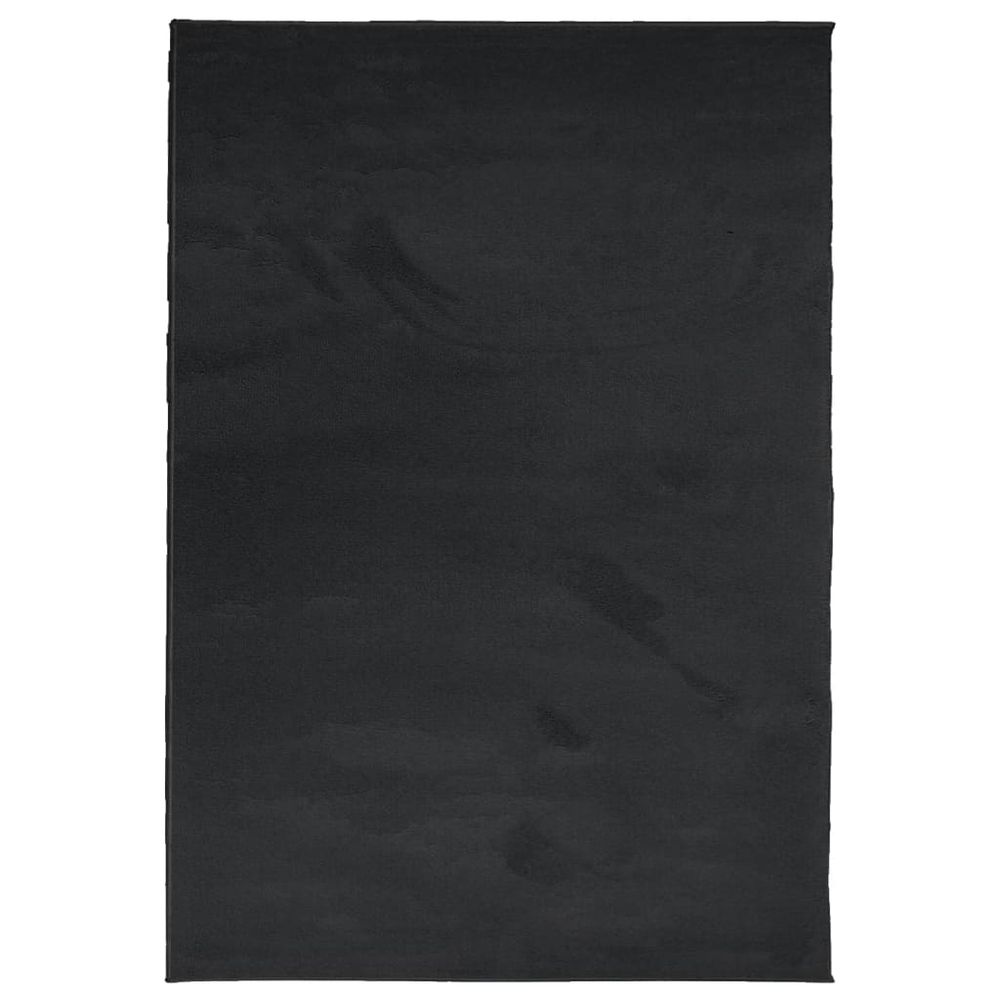 vidaXL Rug OVIEDO Short Pile Black 160x230 cm - SILVIONIX