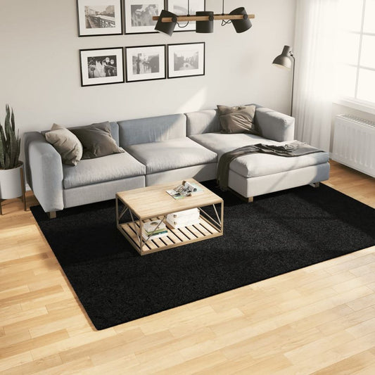 vidaXL Rug OVIEDO Short Pile Black 200x280 cm - SILVIONIX