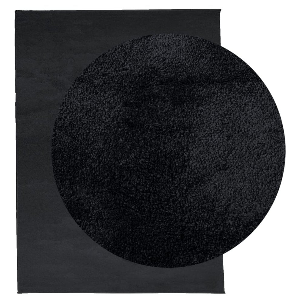 vidaXL Rug OVIEDO Short Pile Black 240x340 cm - SILVIONIX