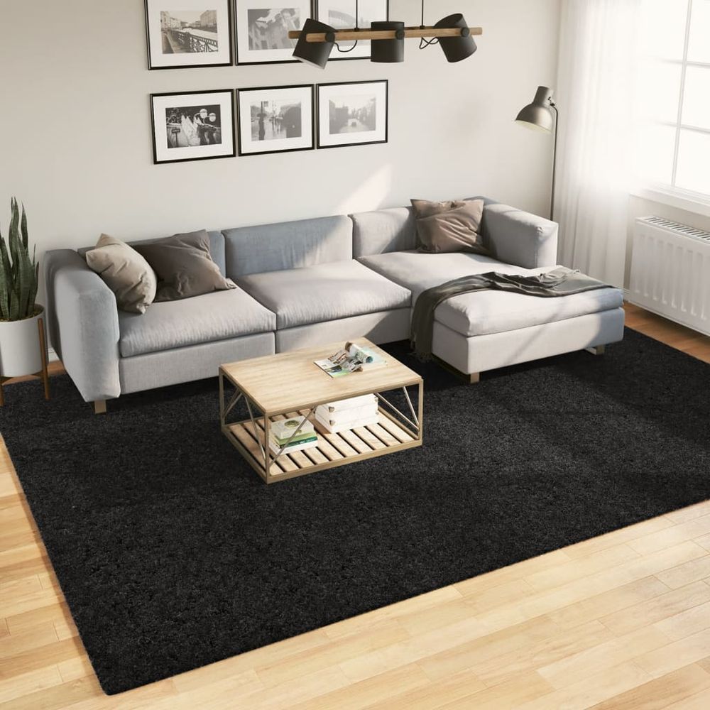 vidaXL Rug OVIEDO Short Pile Black 240x340 cm - SILVIONIX