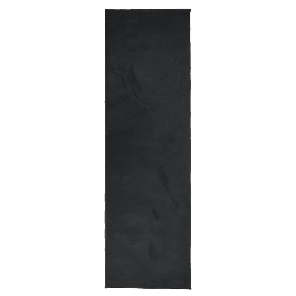 vidaXL Rug OVIEDO Short Pile Black 80x250 cm - SILVIONIX