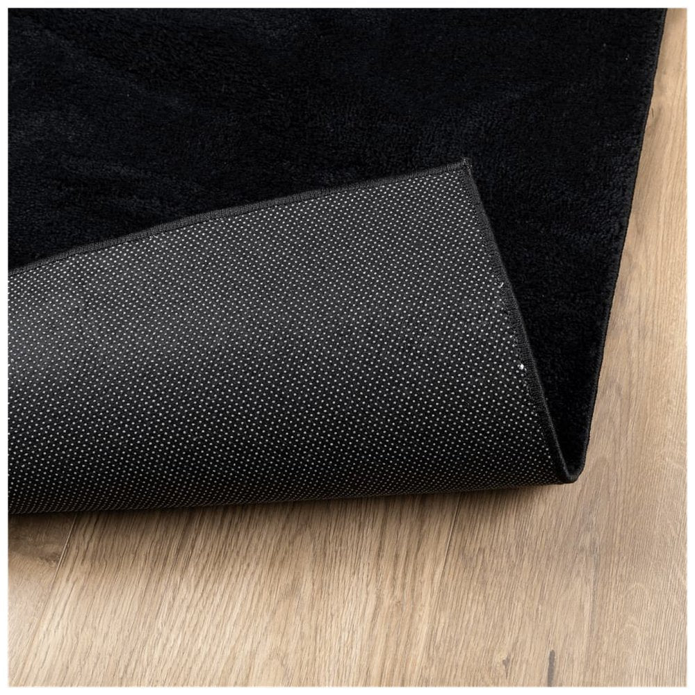 vidaXL Rug OVIEDO Short Pile Black 80x250 cm - SILVIONIX