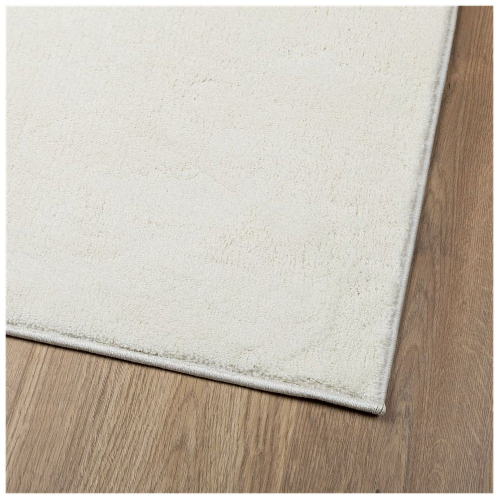 vidaXL Rug OVIEDO Short Pile Cream 120x120 cm - SILVIONIX