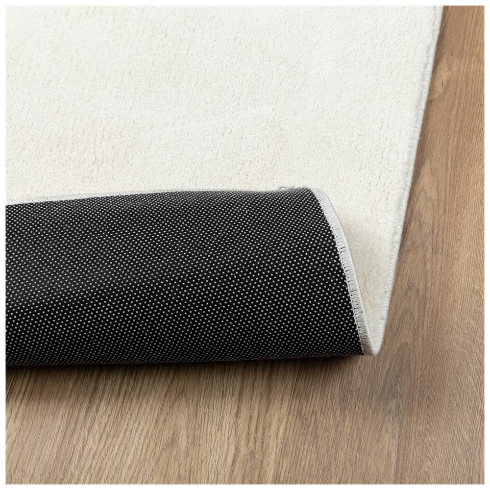 vidaXL Rug OVIEDO Short Pile Cream 120x120 cm - SILVIONIX