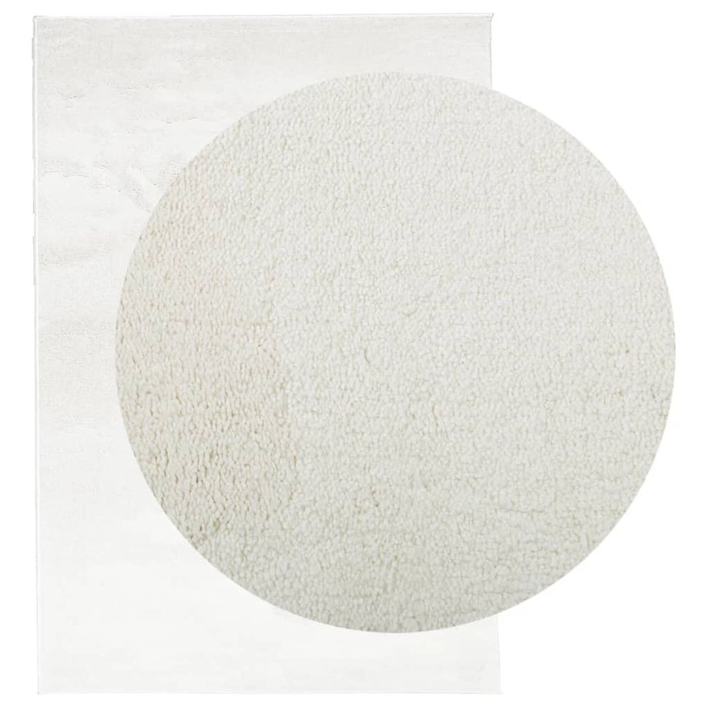 vidaXL Rug OVIEDO Short Pile Cream 140x200 cm - SILVIONIX