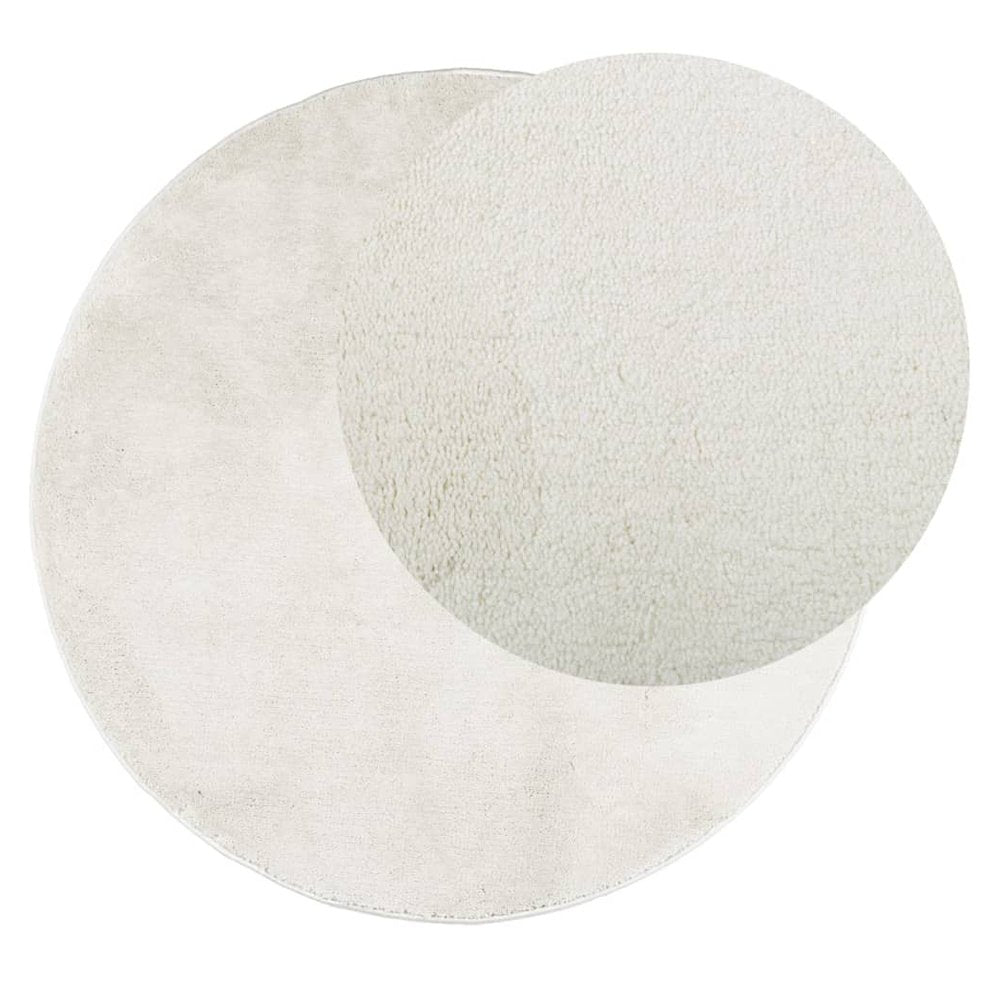 vidaXL Rug OVIEDO Short Pile Cream Ø 160 cm - SILVIONIX