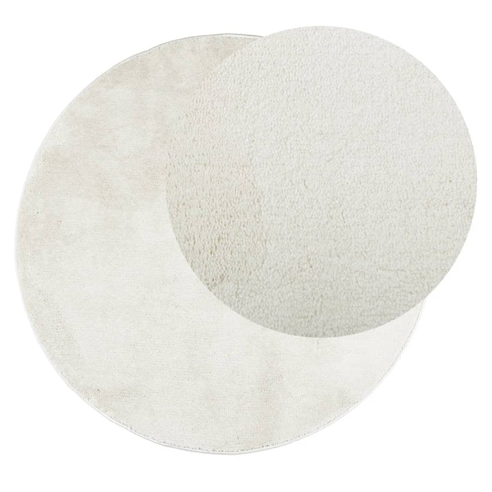 vidaXL Rug OVIEDO Short Pile Cream Ø 240 cm - SILVIONIX